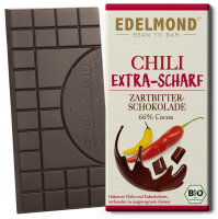 SCHARFE Chili Zartbitterschokolade, Bio+Fair