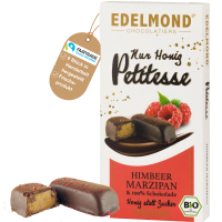 Himbeere in Marzipan + 100%-Schokolade, Bio