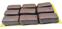 Himbeere in Marzipan + 100%-Schokolade, Bio