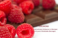 Himbeere in Marzipan + 100%-Schokolade, Bio
