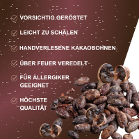 Kakaobohnen geröstet mit Schale 90g Bio/Fair