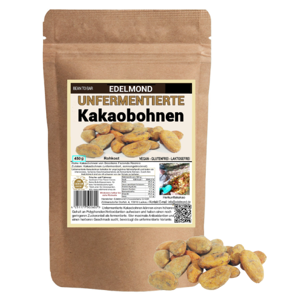 Unfermentierte Kakaobohnen Brasilien 450g