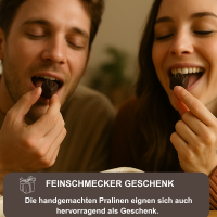 10 Nuss Nougatpralin&eacute;s. Knackig Vegan Bio Fair