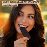 81% Nur Milch & Kakao Dunkle Bio Schokolade