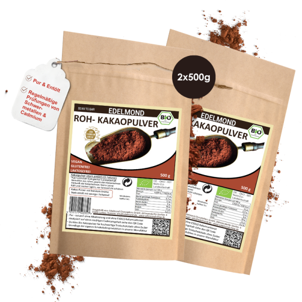 Rohes Edel Kakaopulver, Bio 1A RAW - 1kg