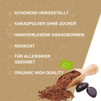 Rohes Edel Kakaopulver, Bio 1A RAW - 1kg