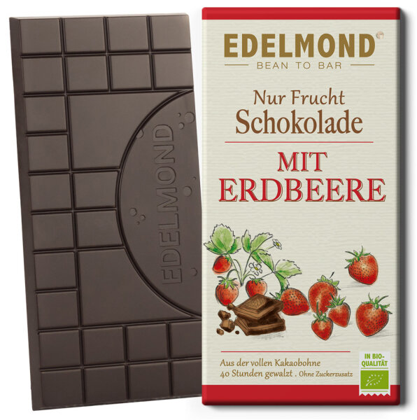 Erdbeer-Dattel Schokolade; Nur Frucht Bio & Fair