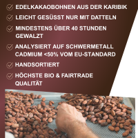 75% Dattel-Edelschokolade, Roh, Bio Fair