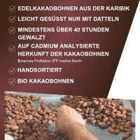 75% Dattel-Bioschokolade, Roh