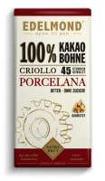 Porcelana 100% Schokolade. Ohne Zucker. 70 g