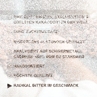 Porcelana 100% Schokolade. Ohne Zucker. 70 g
