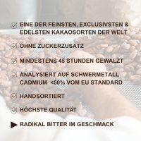 Porcelana 100% Schokolade. Ohne Zucker. 70 g